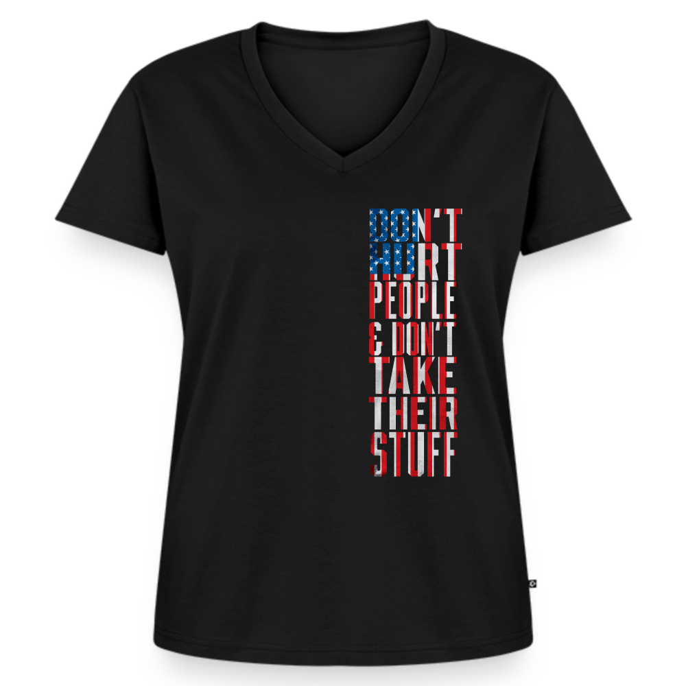 Don't Hurt People | Flag | Women's V-Neck Tee - black