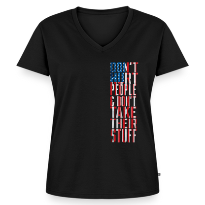 Don't Hurt People | Flag | Women's V-Neck Tee - black
