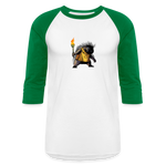 Free the Porcupine | Baseball Tee - white/kelly green