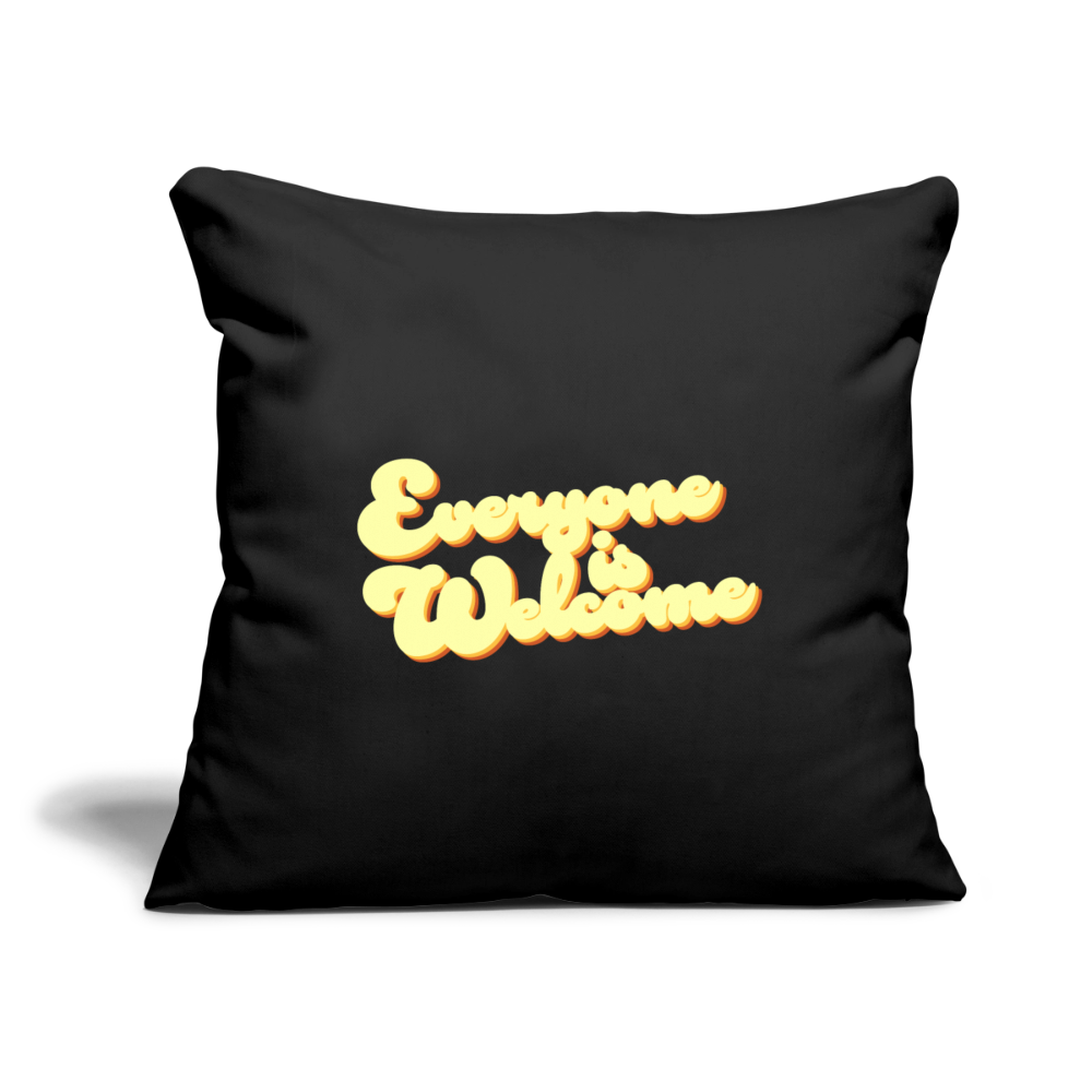 Everyone is Welcome | Throw Pillow Cover - black