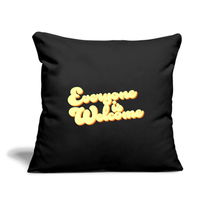 Everyone is Welcome | Throw Pillow Cover - black