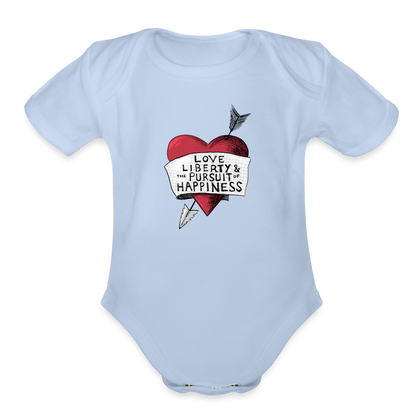 Love, Liberty | Baby Onesie - sky