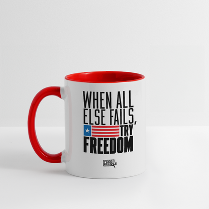 Try Freedom Coffee Mug - white/red