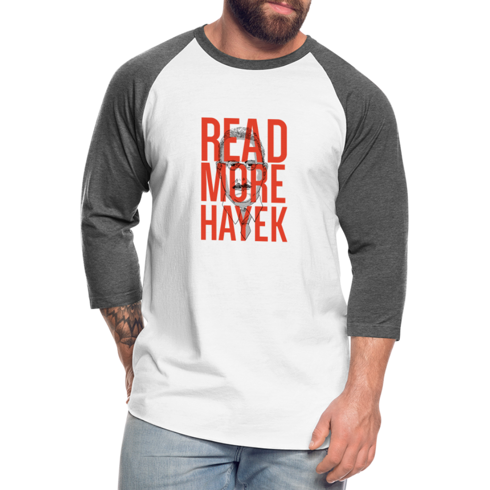 Read More Hayek | Baseball Tee - white/charcoal