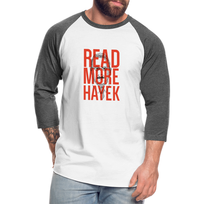 Read More Hayek | Baseball Tee - white/charcoal