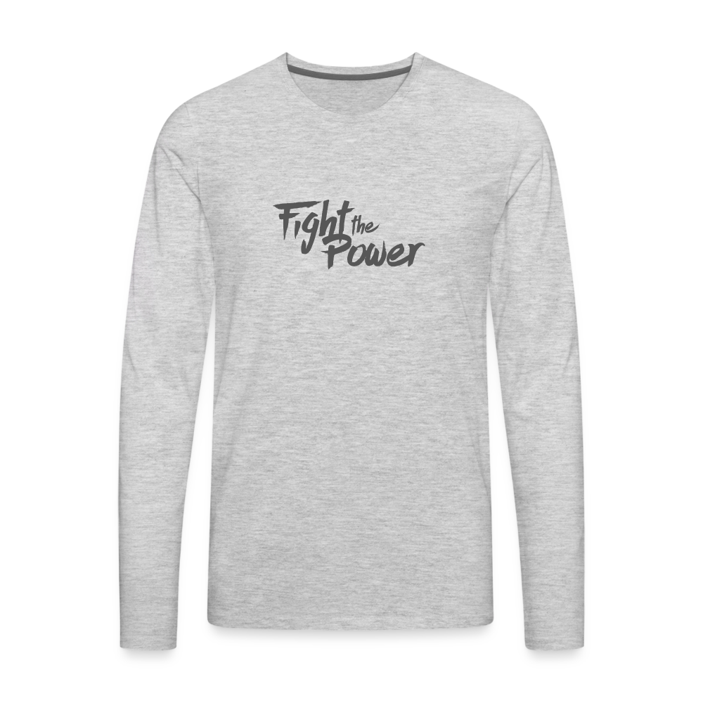 Fight the Power | Men's Long Sleeve Tee - heather gray