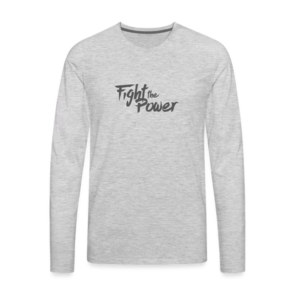 Fight the Power | Men's Long Sleeve Tee - heather gray