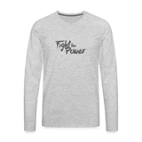 Fight the Power | Men's Long Sleeve Tee - heather gray