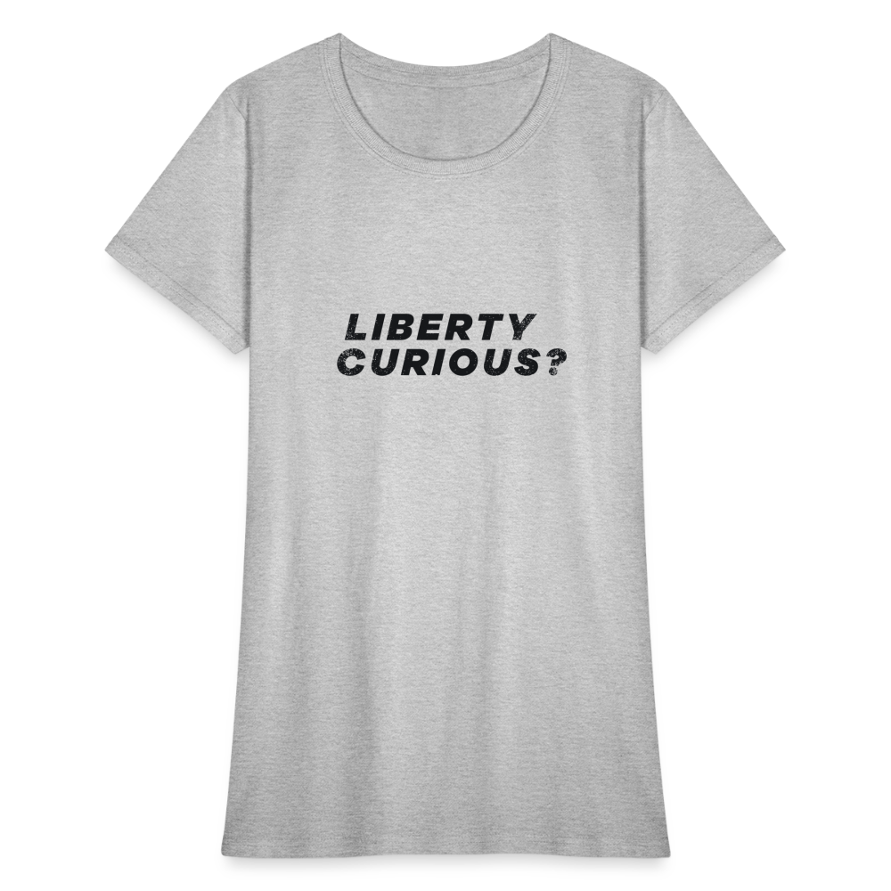 Liberty Curious? | Women's Tee - heather gray