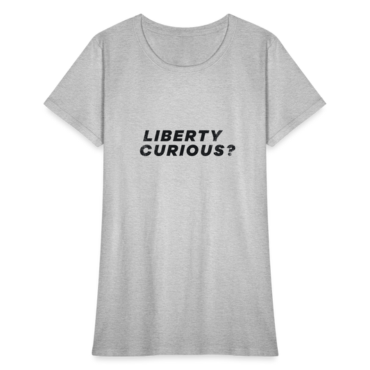 Liberty Curious? | Women's Tee - heather gray