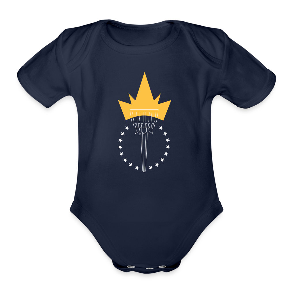 Freedom Torch | Baby Onesie - dark navy