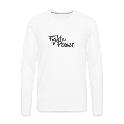 Fight the Power | Men's Long Sleeve Tee - white
