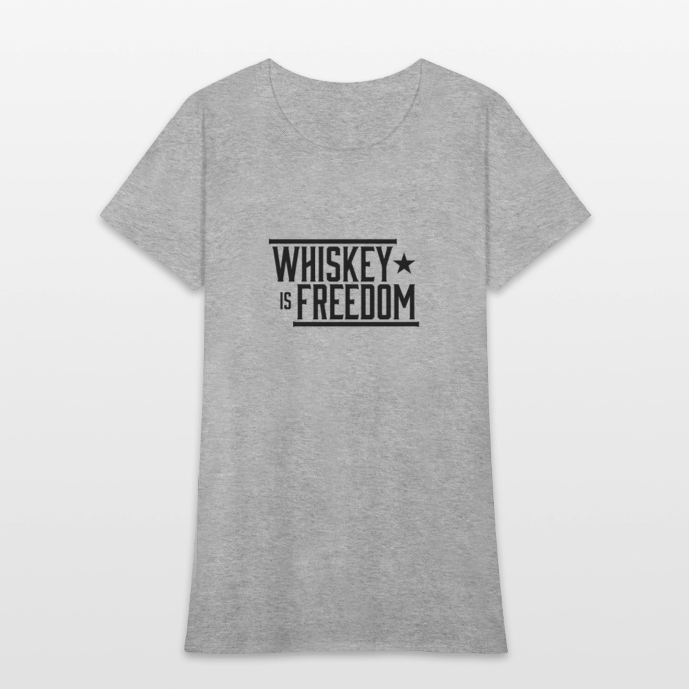 Whiskey is Freedom | Women's Tee - heather gray