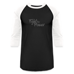 Fight the Power | Baseball Tee - black/white