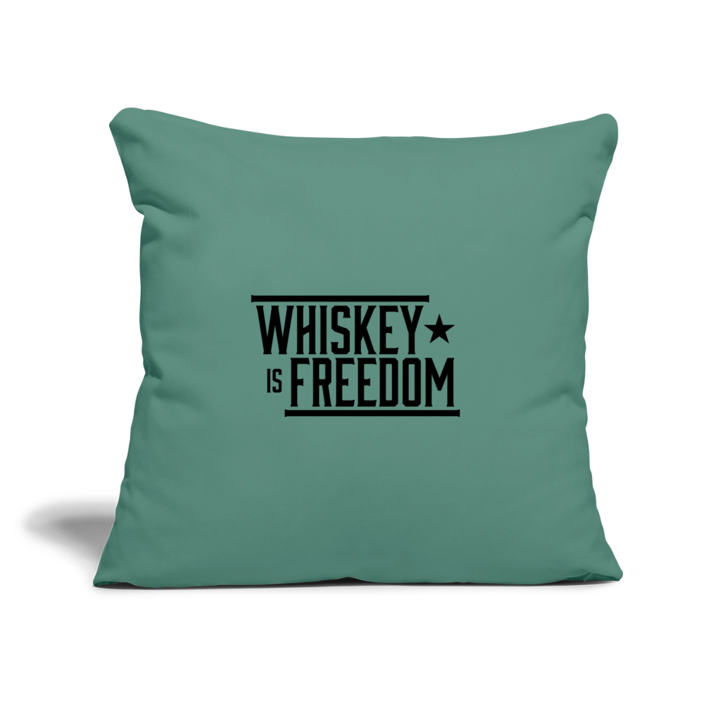 Whiskey is Freedom | Throw Pillow Cover - cypress green