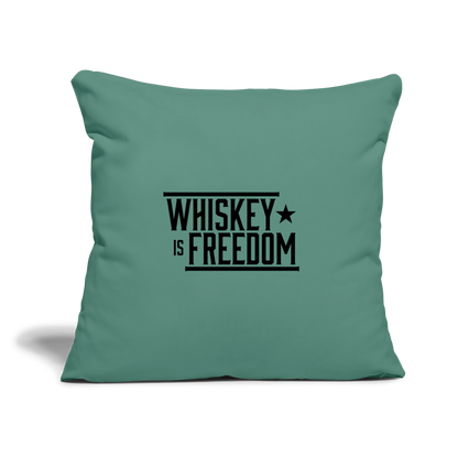 Whiskey is Freedom | Throw Pillow Cover - cypress green