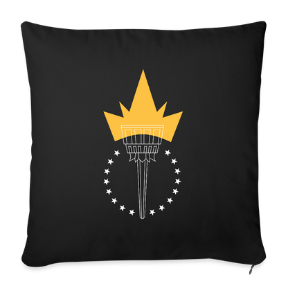 Freedom Torch | Throw Pillow Cover - black