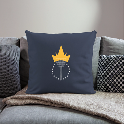 Freedom Torch | Throw Pillow Cover - navy