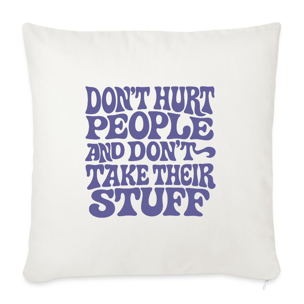 Don't Hurt People | Retro | Throw Pillow Cover - natural white