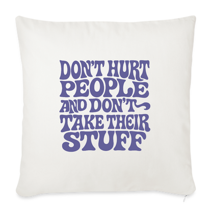 Don't Hurt People | Retro | Throw Pillow Cover - natural white