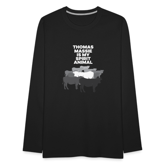 Thomas Massie Is My Spirit Animal | Men's Long Sleeve Tee - black