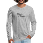 Fight the Power | Men's Long Sleeve Tee - heather gray