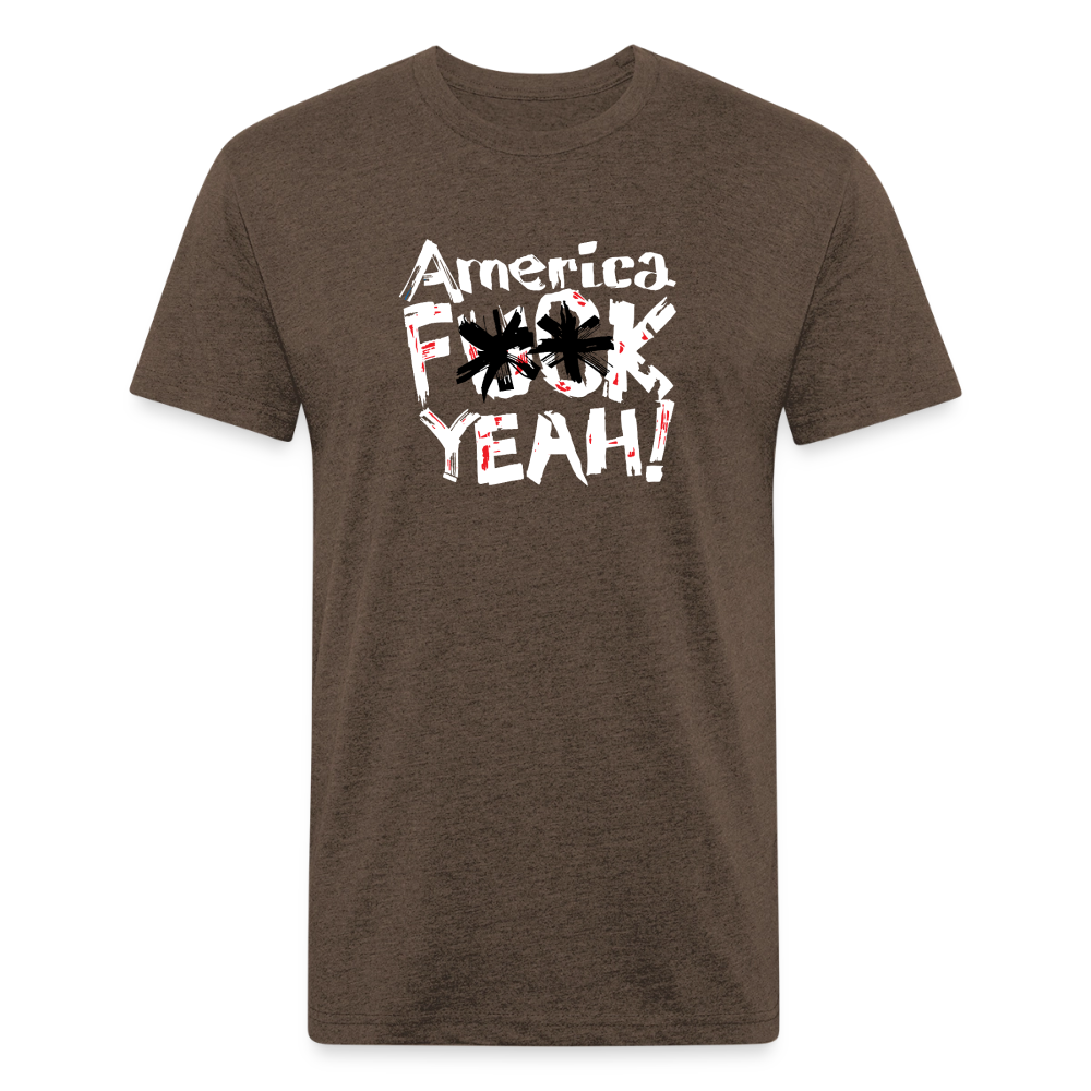 America F**k Yeah! | Men's Tee - heather espresso