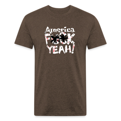 America F**k Yeah! | Men's Tee - heather espresso