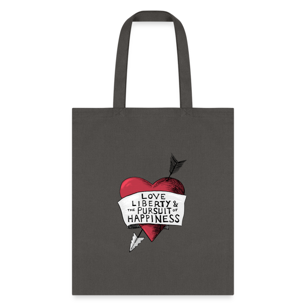 Love, Liberty | Tote Bag - charcoal