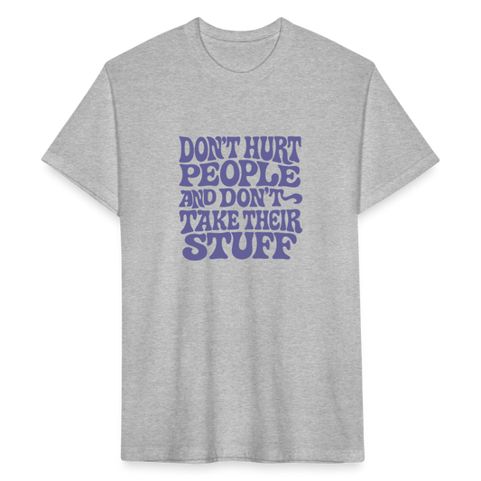Don't Hurt People | Retro | Men's Tee - heather gray