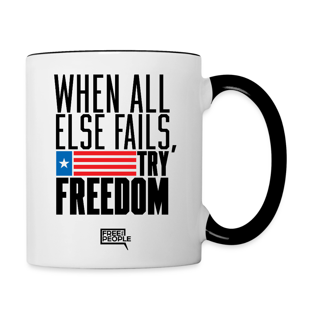 Try Freedom Coffee Mug - white/black