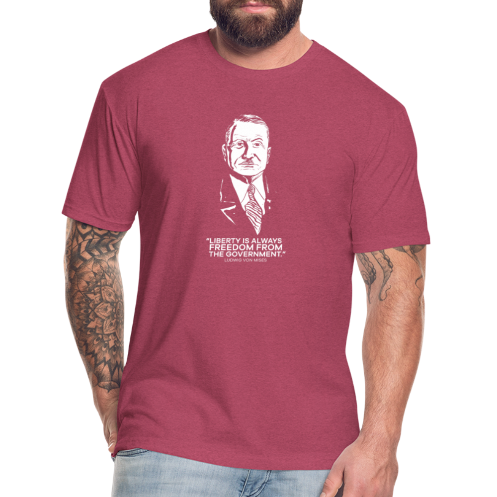 Ludwig von Mises Quote | Men's Tee - heather burgundy