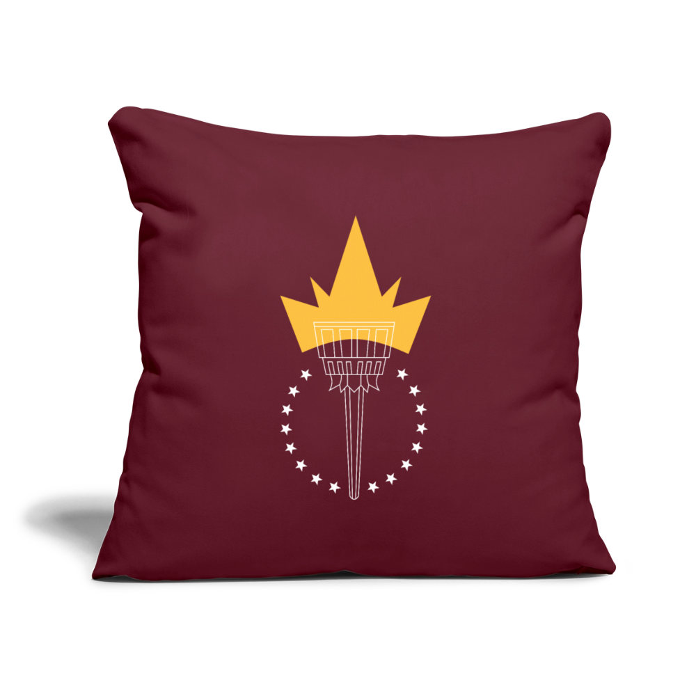 Freedom Torch | Throw Pillow Cover - burgundy