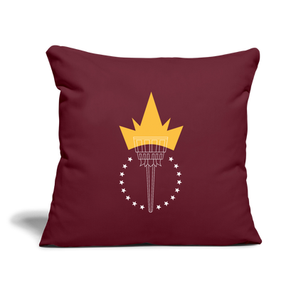 Freedom Torch | Throw Pillow Cover - burgundy