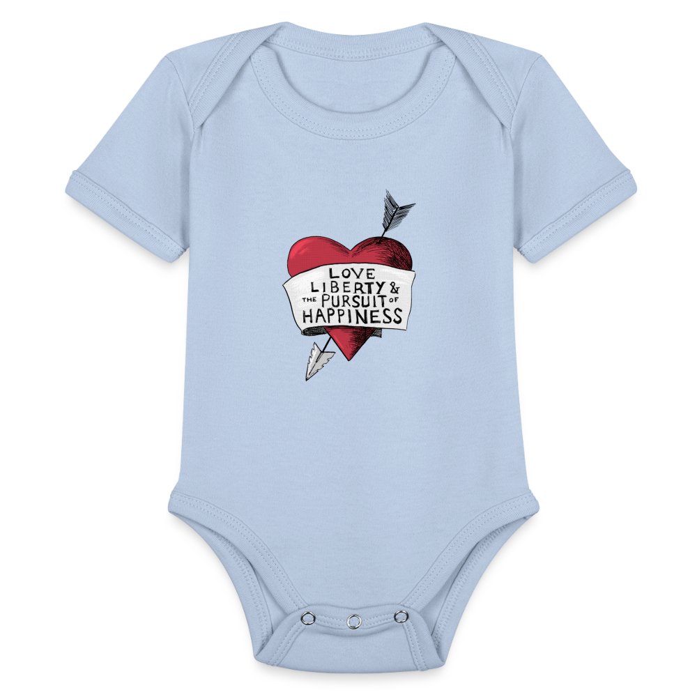 Love, Liberty | Baby Onesie - sky