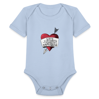 Love, Liberty | Baby Onesie - sky