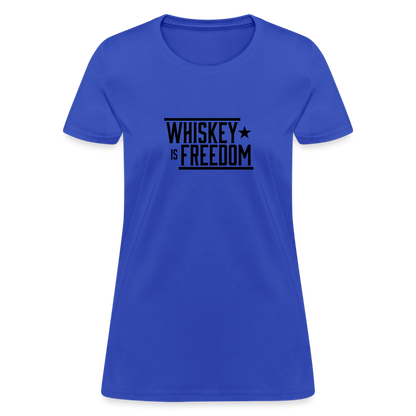 Whiskey is Freedom | Women's Tee - royal blue