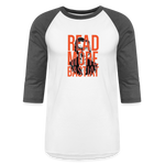 Read More Bastiat | Baseball Tee - white/charcoal