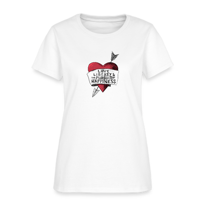 Love, Liberty | Women's Tee - white