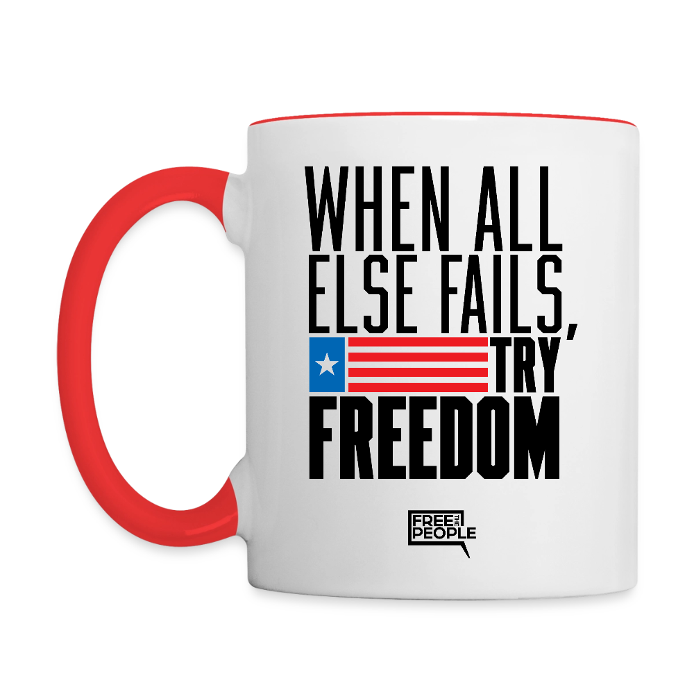 Try Freedom Coffee Mug - white/red