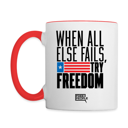 Try Freedom Coffee Mug - white/red