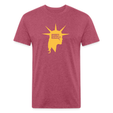 Liberty Head | Men's Tee - heather burgundy