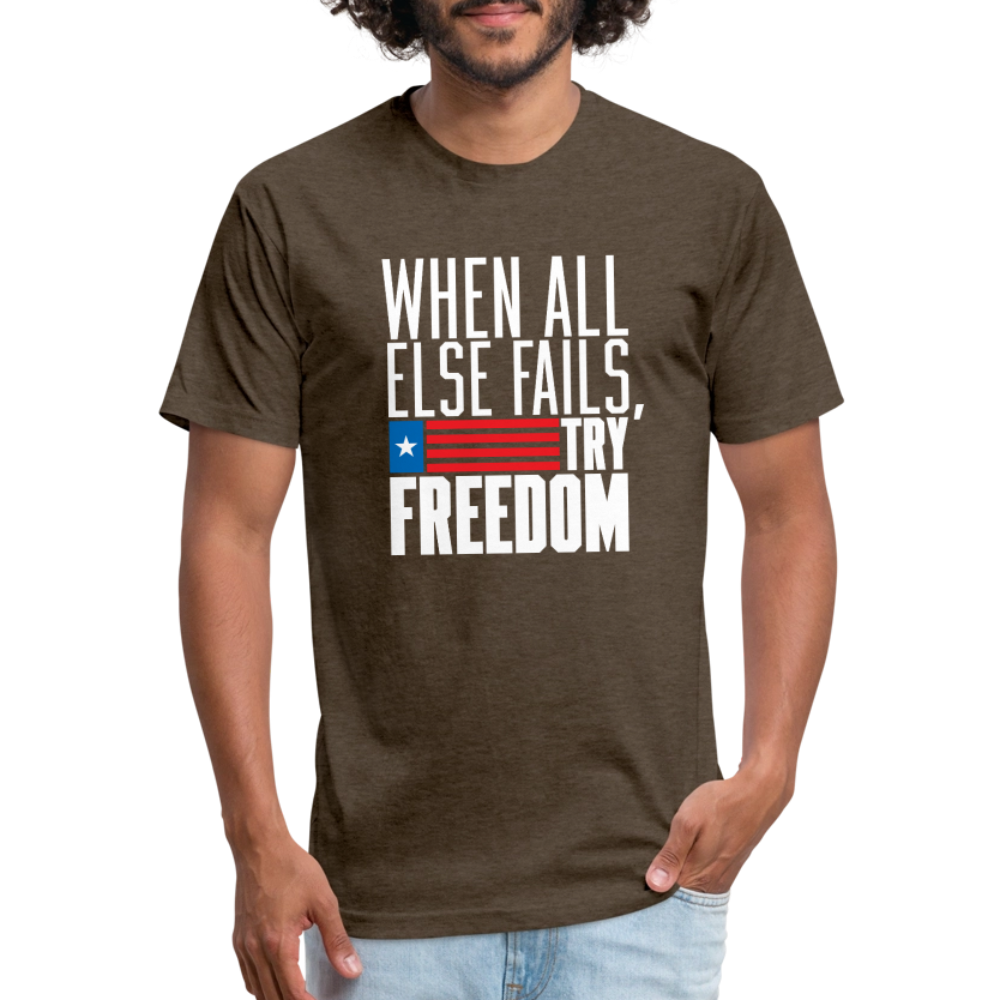 Try Freedom | Men's Tee - heather espresso