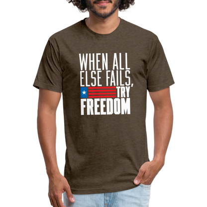 Try Freedom | Men's Tee - heather espresso