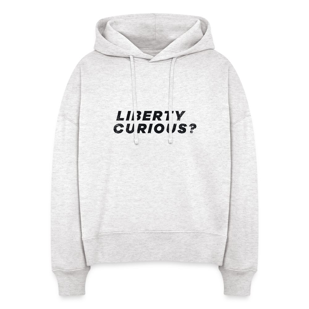 Liberty Curious? | Women's Hoodie - cool heather grey