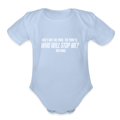 Ayn Rand Quote | Baby Onesie - sky