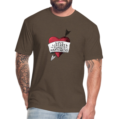 Love, Liberty | Men's Tee - heather espresso