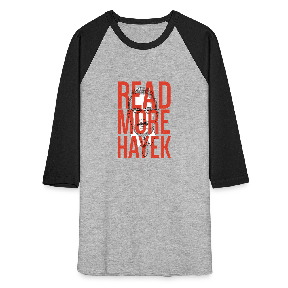 Read More Hayek | Baseball Tee - heather gray/black