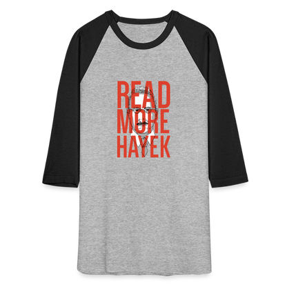 Read More Hayek | Baseball Tee - heather gray/black