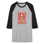 Read More Hayek | Baseball Tee - heather gray/black